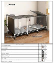 Transparent Visible Chick Rearing Cage With Wheels, Removable Pull-Out Tray, Easy To Clean, Small Chicken Duck Pet Cage - Multicolor - View 20