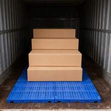 Palé de Polipropileno Azul de Alta Resistencia – Apilable, Encastrable y Antideslizante – Diseño Modular con Ventilación, Fácil Limpieza y Protección contra la Humedad – Medidas 100x60x5cm – Pack de 6 - 6 piezas - Ver 2