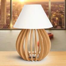 Wooden Table Lamp, Bedroom Decoration, Bedside Lamp - 1 unidade - 查看 5