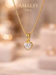 Elegant Heart Necklace, Women's Costume Jewelry, 18k Gold Accessories, 45cm With Secure Venetian Clasp - 金色 - 查看 1