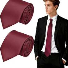 Elegant Men's Slim Casual Ties For Groomsmen, Weddings, Church Events, And Work - cà vạt rượu - Xem 7
