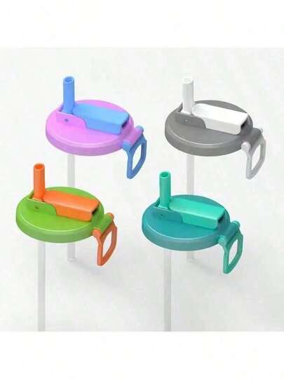 1 Random Color Soda Can Lid With Straw, Silicone Straw Soda Can Cover, Straw Soda Can Lid, Reusable, Suitable For Soda, Beverages, Juice, Soda Water | Leak-Proof Beverage Lid, Summer Pool Party Accessory, Travel Cup Lid, Reusable Straw, Essential Item For Soda Cans, Portable Beverage Lid, Valentine's Day, Valentine's Day Gift, Straw Lid, Travel, Cup