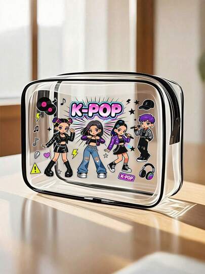 Bolsa organizadora de maquillaje y viaje de gran capacidad con cremallera | Material de PVC de alta calidad, plegable, resistente a la decoloración, ligero, fácil de limpiar, adecuado para fitness, vacaciones, viajes, diseño elegante y duradero, esencial para mujeres y niñas