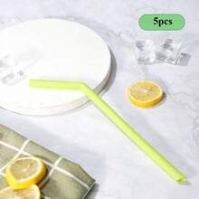 Ống hút silicon nhiều màu sắc, có thể tái sử dụng, chống trầy xước và chịu nhiệt, thích hợp cho cốc trà sữa trân châu và các loại đồ uống khác. - Nhiều màu - Xem 21