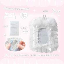 ふわふわレース トレカケース 可愛い カード保護ケース 二次元 推し活 応援キーホルダー - byebye-猫1.0 - チェックする 10