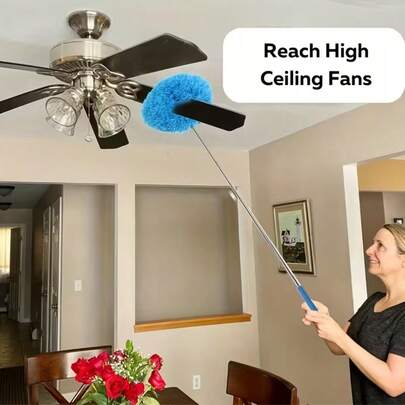 Microfiber Dusting Brush, Retractable Dusting Brush, Washable And Reusable,Suitable For Ceiling, Fan, Furniture, Patio Cleaning, Home & Life, Patio Cleaning Tools