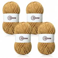 4pcs 2mm Diameter Polyester Chenille Yarn, Soft Material Suitable For Crocheting/Knitting Scarves, Hats, Handbags And Other DIY Crafts - 4pcs - View 12