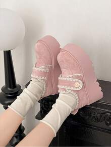 2026 Spring/Autumn New Pink Platform Casual Shoes, Versatile Sweet Girl Style - Pink - View 1