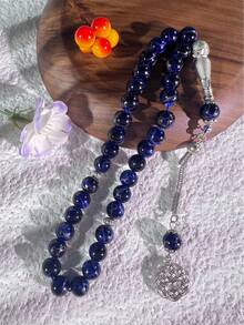 1pc 33pcs Glass Bead Rosary Necklace, Ramadan Prayer Beads Bracelet - Multicolor - View 3