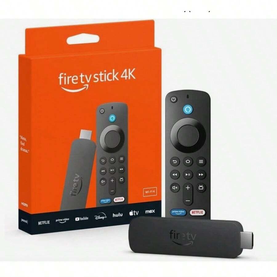 Amazon Fire TV Stick 4K Firestick HD Wi-Fi 6 Alexa Voice Remote - Black - View 1