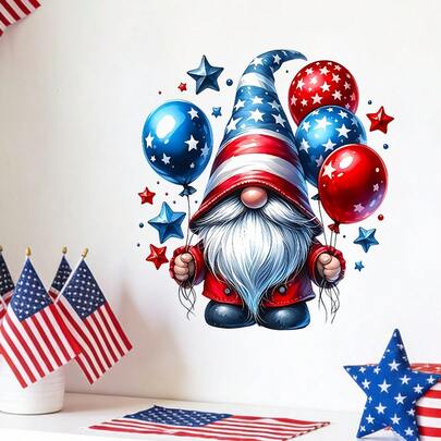 1/2 piezas Pegatina de pared de águila con colores de la bandera estadounidense, autoadhesiva y removible de PVC resistente al agua, adecuada para salas de estar, armarios, puertas, paredes del hogar y decoraciones del Día de la Independencia.