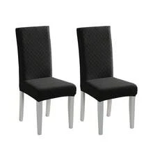 1/2/4/6pcs Stretch Jacquard Chair Covers, Removable & Washable, Suitable For Home, Restaurant, Party - one-size - View 57