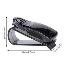 4 piezas Soporte para gafas de sol de visera de coche - Gancho para gafas con ranura para tarjeta/boleto, Almacenamiento universal para gafas, boleto de estacionamiento y documentos, Accesorio perfecto para el interior del automóvil - A - Ver 6