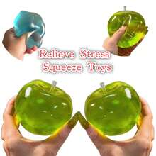 减压挤压玩具套装：青苹果挤压玩具和麦芽球手指玩具，感官玩具，可玩耍和减压，派对礼物，皮纳塔填充物，圣诞袜填充物，生日礼物，不可食用 - 查看 3