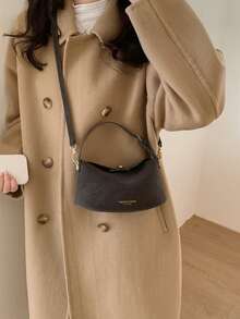 极简主义女士手提包，韩版时尚单肩包，新款休闲斜挎包 - 咖啡 - 查看 7