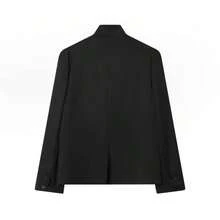 TF.MLN Áo khoác blazer nữ mùa xuân thu, tay dài, cổ đứng, kiểu dáng công sở, màu đen. - màu đen - Xem 8