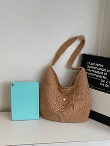 New Minimalist Woven Bag - Khaki - View 7