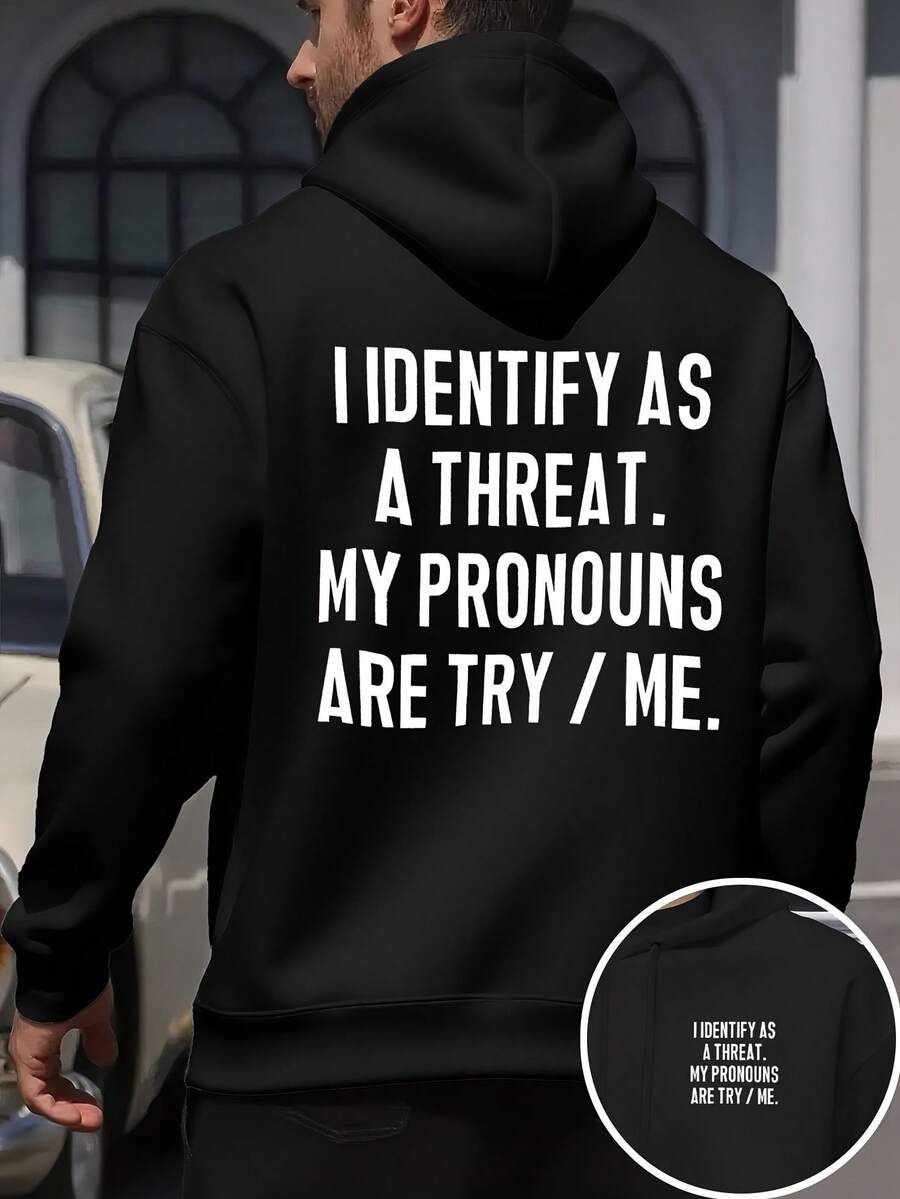 Fashion Printed Hoodie Sweatshirt Printed Pattern Kangaroo Pocket Printed Pattern Casual Hoodie  HoodieDrawstring Hood Design Essentials Hoodie Hoodie Women Sweatshirts Women Hoodies Men's Hoodie Sweatshirts Men Essentials Fear - Black - View 1