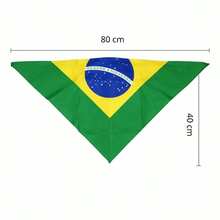 Bandana, Brazilian Flag, Triangular Scarf, World Cup Fan, Stadium Accessory, Unisex - Multicolor - View 9