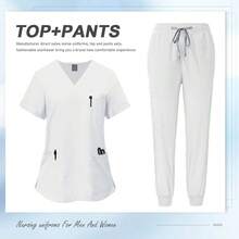 Nurse Uniform Hospital Accessories Surgical Dental Veterinary Work Wear Medical Nursing Healthcare Pharmacy Scrub Suit - 42109 - Xanh hải quân - Xem 6