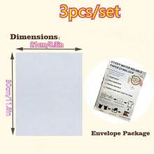 3pcs 8.3*11.8 Inch Water-Soluble Embroidery Stabilizer, Printable Self-Adhesive Washable Stabilizer Suitable For Hand Or Machine Embroidery, Printing Or Drawing - A - View 10