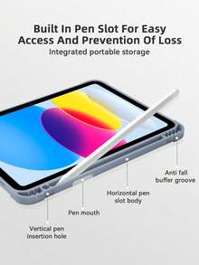 DANYCASE 11英寸平板电脑保护套，带笔槽，适用于A16 Air 11 M3 M2 Pro 11 M4 M5 7代 8代 9代 10.2英寸 10代 10.9英寸 Air 4 Air 5，防摔设计 - 紫色 - 查看 6