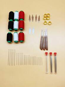 33pcs Multi-Functional Sewing Kit Set, Includes Needles, Seam Ripper, Threads, Great Gift For Mom, Home Sewing, Handcraft Embroidery - Black and White Red Thread Sewing Kit - View 12