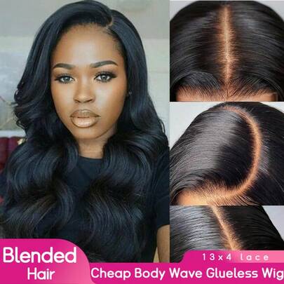 PQL 200% Density Body Wave Wigs Natural Black Color 13x4 HD Transparent Lace Front Wigs Pre Plucked Hairline Wigs 34 Inch Glueless Body Wave Wigs Human Blended Hair Women's Fashion Wig Suitable For Daily Wear Or Gatherings 8-16 Inch 200% Density Wavy 360 Degree Full Lace Front Wig With Breathable Cap, Brazilian Remy Human Hair Wig For Women, Elegant Natural Hairstyles