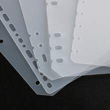 10pcs A5/A6 Universal 6-Ring Binder Divider Tabs, Planner Inserts, PP Transparent Matte Standard - A - View 2