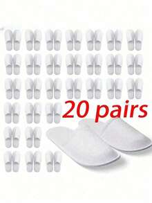 5/10/20 Pairs Disposable Closed-Toe Slippers, Suitable For Home, Guests, Hotels, Bathhouses And Other Occasions, Economical SPA Slippers,Shoe Rack,Storage Saver,Outdoor,Garden,Travel Essential,Portable,Beach Essential,Graduation Season,Commencement,Graduation Ceremony,Graduation Gift,Graduation Present,Graduation Gift,Graduation Present,Congrats Grad,Congratulations Graduate,Valedictorian,Finish School,Graduation Party - Slippers - View 5