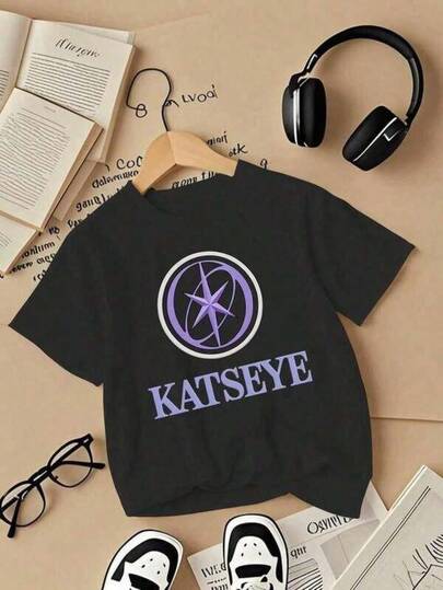 KatsEye Young Girls' T-Shirt Fun And Fashionable, Soft And Breathable Top For Tween Girls' Clothing,Family Matching Outfits Boys' T-Shirt With KatsEye Logo & Purple Print Breathable Summer Short Sleeve Casual Tee For School, Sports, Party Cool Gift For Boys, Easy-Care Round Neck Top (Ideal For Young Fans Of Iconic Character) For Everyday Casual Wear, Comfortable Soft Cute Student Outfit, Tween Girl Clothes Girls' Clothing, Girls' Clothing, Children's Gifts,Teen Girls Teen Shirts Juniors Girl Clothes Coats For Girls Boy Clothes For Kids Christmas Outfit For Girls Teen Tops Family Christmas Matching Clothes Boys Shirts Kids Girls Clothing Size 4Y-13Y, S-XXXL, Men Clothes, Women's T-Shirt, Perfect Gift For Women's Day, Mother's Day, Father's Day, For Men And Women