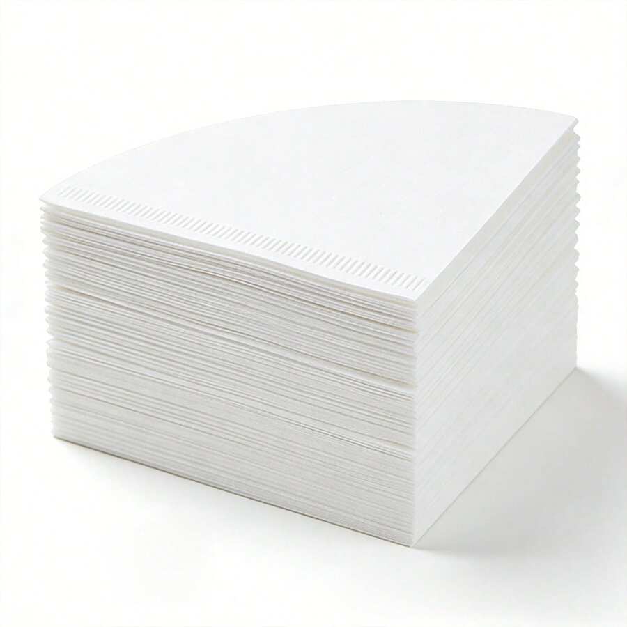 50/100/150/200/300pcs Coffee Filter Paper, Cone-Shaped Filter Paper, Easy To Use, Upgraded Design, V02 Size, Suitable For Pour-Over Coffee And Drip Coffee Makers. V-Shaped Pour-Over Coffee Filter Paper - Back To School Essential.