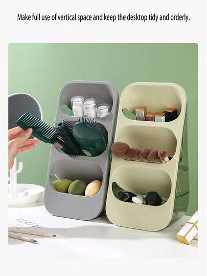 三层餐具架，可折叠厨房餐具收纳架，可水洗壁挂或台面收纳架，适用于筷子、叉子、刀具，有 3 种颜色可选，多功能收纳化妆品、牙刷、文具等。