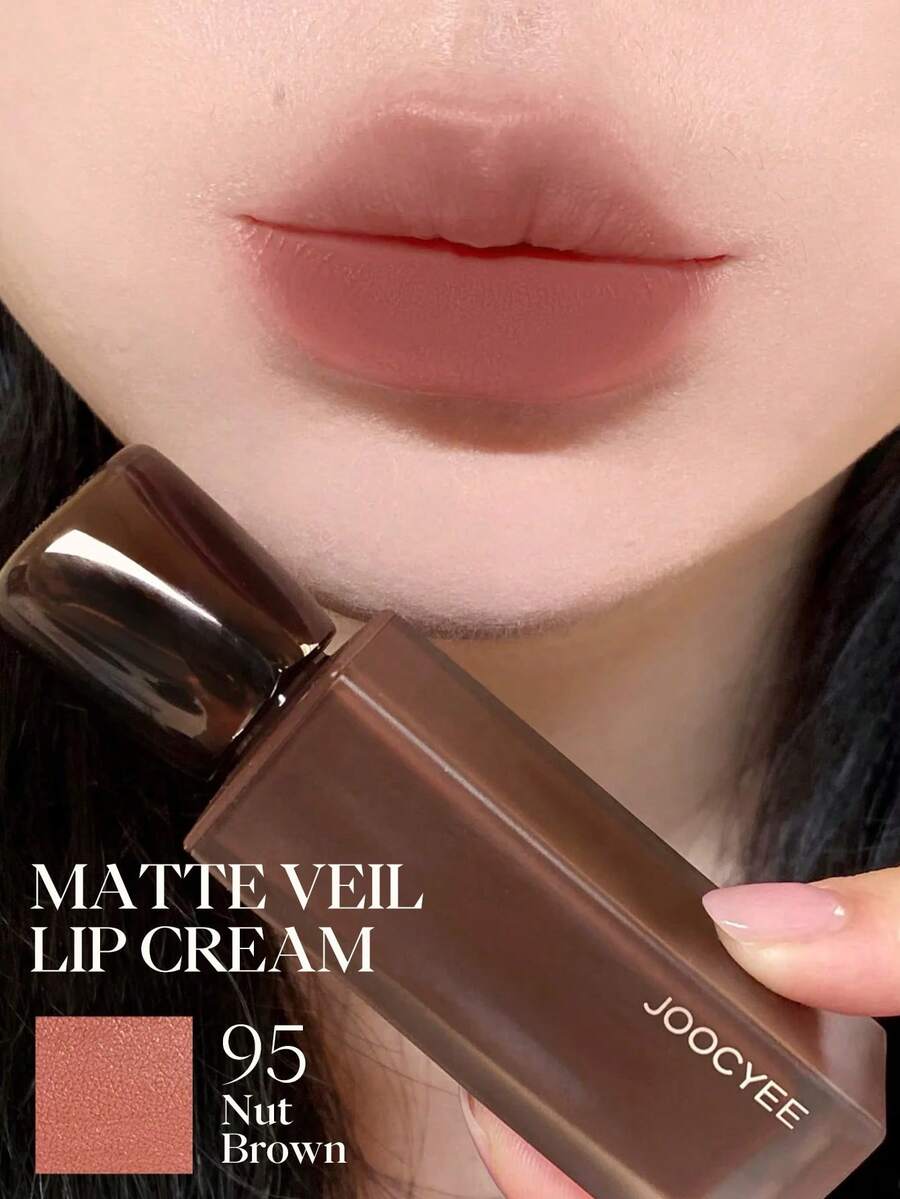 JOOCYEE MATTE VEIL LIP CREAM Cotton Candy Lip Gloss Cream, Matte Finish, Moisturizing, Lightweight, Long-Lasting, Non-Stick, Ideal For Women