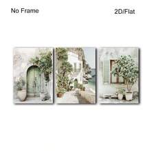Summer Scenery Italy Coastal Village Print Set Of 3, Mediterranean Architecture Art, Italian Countryside Photography, Italy Rustic Gallery Wall Set, Travel Art, No Frame - Landscape - View 8