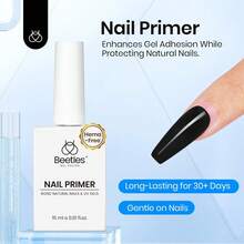 Beetles 15ml Nail Dehydrator And Primer - Acid Free & Hema-Free Natural Prep Dehydrate And Bond Primer For Acrylic Fast Dry Nail Supplies Professional Salons Set - 2Pcs 15ML Dehydrator & Primer - 查看 2