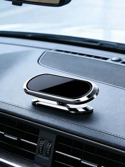 Base metálica giratoria a 360° con ventosa magnética para soporte de teléfono de coche, apto para todos los teléfonos inteligentes y navegación en el salpicadero