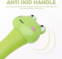 UPKOCH Juego de Utensilios para Nios Acero Inoxidable y PP, Diseo Rana con Caja Almacenamiento Portátil - Cuchara y Tenedor Infantil para Bebés, Almuerzo Escolar, Comidas Infantiles (Verde) - Blanco - Ver 6