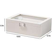 Jewelry Storage Organizer Box With 2 Rods For Bracelets And Bangles - màu đen - Xem 2