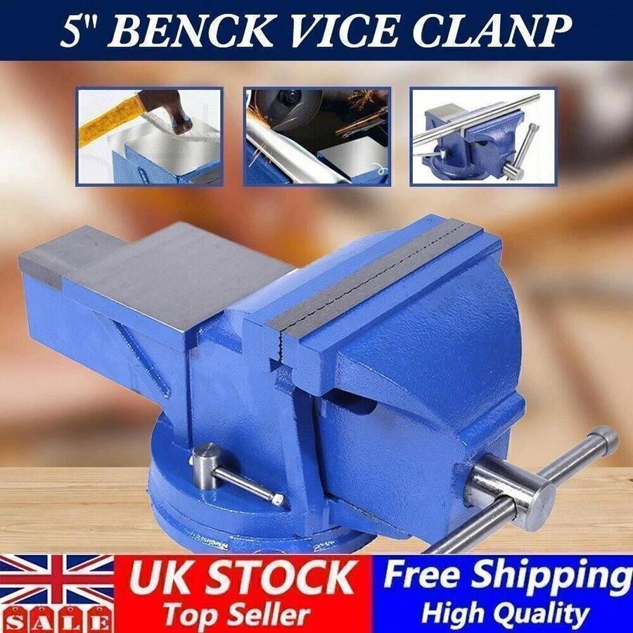 5" Heavy Duty Bench Vice 125mm Rotating Workbench Vice Jaw Table Vice Clamp Tool - Multicolor - View 1