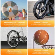 CARSUN مضخة هواء محمولة لإطارات السيارات 150 رطل/بوصة مربعة، من النوع الميكانيكي مع إضاءة LED، ضاغط هواء يدوي صغير 12 فولت - سلكي - مشاهدة 4