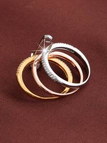 1pc Detachable Design Artificial Zirconia Inlaid Women Ring - Multicolor - View 8