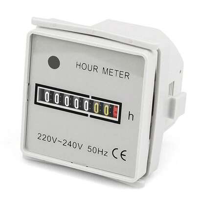 Cronometraje mecánico con memoria permanente. Rango cronológico: 00000 horas 00 minutos - 99999 horas 99 minutos Modo de cronometraje: cronometraje de arranque, cronometraje de parada de apagado (como reloj de puntero) Método de instalación: instalación con agujeros abiertos (se pueden abrir agujeros redondos, agujeros cuadrados) Escenarios aplicables: se puede utilizar para el retraso de la línea, el control del tiempo de trabajo del equipo, el tiempo de arranque / mantenimiento, etc.