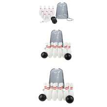 Juego de bolos para niños, 10 pines y 2 bolas, juego de deportes al aire libre para desarrollo temprano G87R - 16 centímetros - Ver 3
