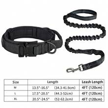 iDestry Tactical Dog Collar Leash Set Heavy-Duty Military Dog Collar With Handle And Metal Buckle For Small Medium Large Dogs Necklace Collar Traction Rope Set - Multicolor - View 3