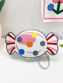 1 pieza Bolso de hombro mini de cuero sintético con cierre de cremallera, estilo lindo y adecuado para uso diario para niña joven - dulce - Ver 3