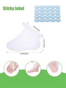 100/200/300 chiếc ống bọc chân trong suốt, bọc chân bằng nhựa, vớ dưỡng ẩm chăm sóc chân, thích hợp cho chăm sóc chân, spa, điều trị nứt gót chân và thử giày, 1 hộp - Nhiều kiểu dáng - Xem 9