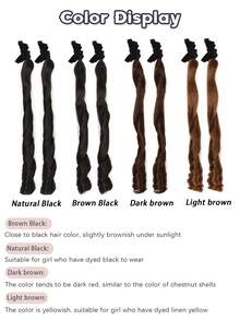 Synthetic Wig With Long, Curly Pigtails, Roman Curls, Small Hair Clips, Cute Pixie Wig With Long Braids And Pigtails - Multicolor - View 6