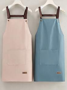 1pc Customizable Apron With Text, Personalized Photo Apron, Waterproof Apron, Custom Funny Cooking Kitchen Apron, Modern Polyester Oil-Proof Apron, Black Kitchen Apron, Polyester Gardening Apron, Customizable Logo & Text, Chef Apron, Ideal Gift For Valentine's Day, Father's Day, Mother's Day, Birthday - Multicolor - View 7