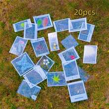 Bộ 20 miếng dán tự dính thủ công - Với thiết kế hình học lá và hoa bóng bẩy, những miếng dán nhựa PET có thể tái sử dụng này rất tuyệt vời để làm sổ lưu niệm, đánh dấu nhật ký và trang trí nhà cửa (màu trắng), lý tưởng để trang trí đánh dấu trang. - 20 cái - Xem 11